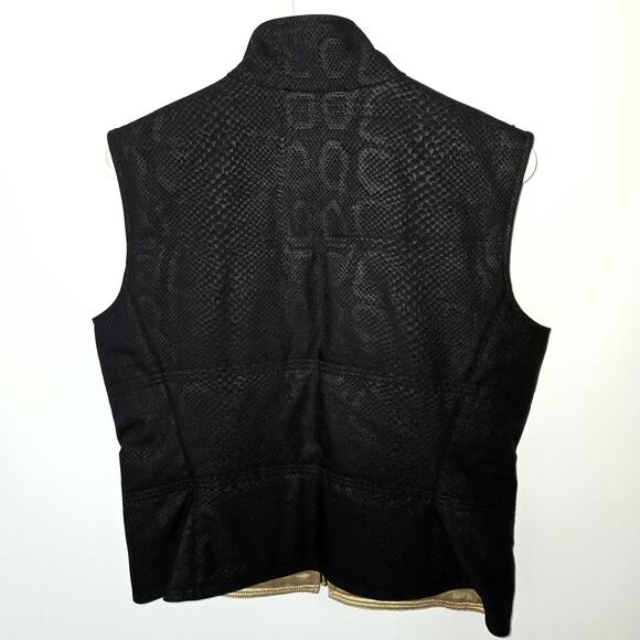 St.John Soca Short Vest Black/Gold Women Medium - Picture 6 of 9